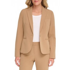 Womens One Button Twill Jacket