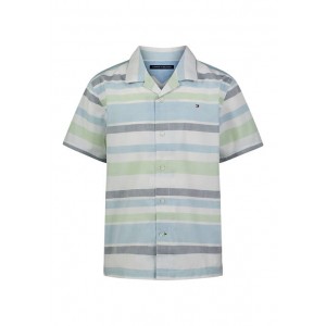 Boys 4-7 Short Sleeve Yarn Dyed Stripe Camp Shirt