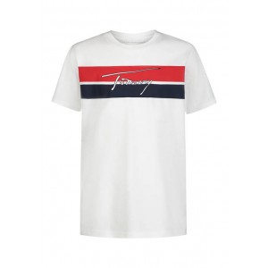 Boys 8-20 Color Blocked Stripe and Script Graphic T-Shirt