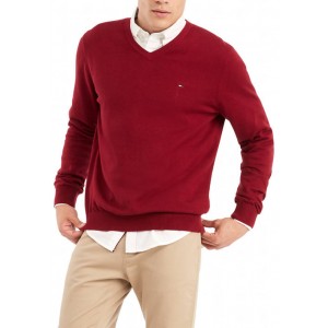 Signature Solid V-Neck Pullover Sweater