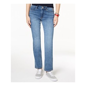 Womens Tribeca TH Flex Straight-Leg Jeans