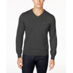 Mens Essential Solid V-Neck Sweater