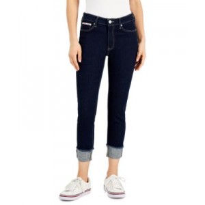 Womens Tribeca TH Flex Raw-Cuff Skinny Jeans