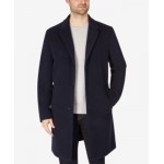 Mens Addison Wool-Blend Trim Fit Overcoat