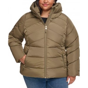 Womens Plus Size Hooded Puffer Coat