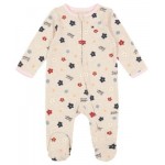 Baby Girls One-Piece Floral Logo Footed Coverall