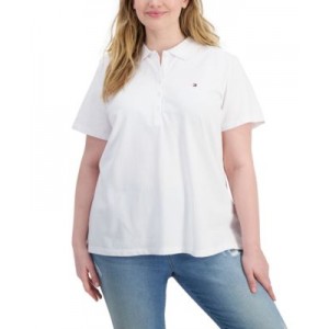 Plus Size Short-Sleeve Polo Shirt