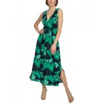 Womens Floral Empire-Waist Maxi Dress