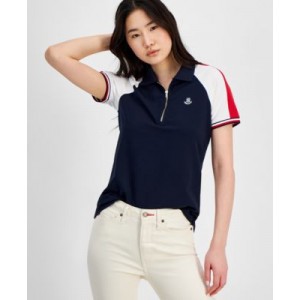 Womens Colorblocked Polo Shirt