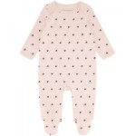 Baby Girls Flag Heart Footed Long Sleeve Coverall