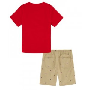 Toddler Boys short sleeve Signature Tee Printed Shorts Set