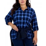 Plus Size Brushed Cotton Popover
