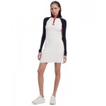 Womens Colorblock Ribbed Knit Bodycon Sweater Dress