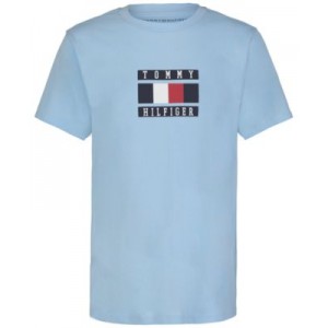 Big Boys Global Stripe Block Logo Graphic T-Shirt