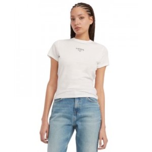 Womens Essential Logo Slim-Fit T-Shirt