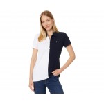 Womens Tommy Hilfiger Short Sleeve Color-Block Zip Polo