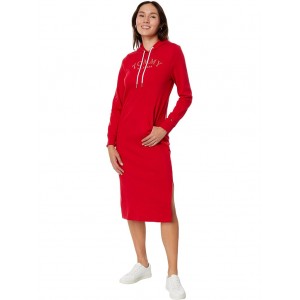 Womens Tommy Hilfiger Embellished Sweatshirt Midi Dress