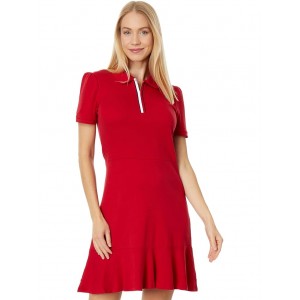 Womens Tommy Hilfiger Global Short Sleeve Zip Polo Dress