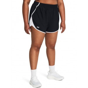 Plus Size Fly By Shorts Black/White/Reflective