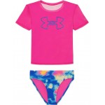 Short Sleeve Rashguard Swim Set (Big Kid) Rebel Pink