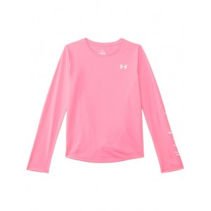 Script Logo Upf Long Sleeve Shirt (Big Kid) Fluo Pink