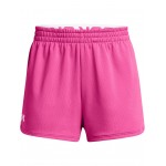 Play Up Mesh Shorts (Big Kids) Rebel Pink/White