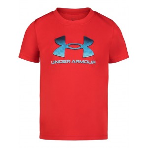 Big Logo Mesh Fade Short Sleeve Shirt (Little Kid/Big Kid) Red