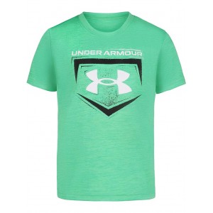 Rough Plate Logo Short Sleeve Shirt (Little Kid/Big Kid) Matrix Green