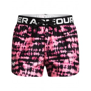 Play Up Printed Shorts (Big Kids) Fluo Pink/Black/White