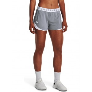 Play Up Shorts 3.0 Steel Light Heather/White/White