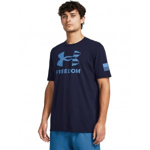 Freedom Logo T-Shirt Midnight Navy/Viral Blue