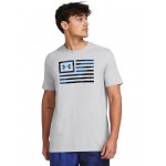 Freedom Flag Printed T-Shirt Mod Gray/Photon Blue