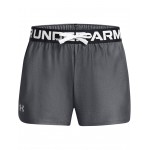 Play Up Solid Shorts (Big Kids) Pitch Gray/Metallic Silver