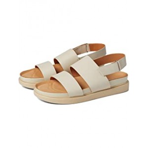 Erin Leather Double Band Strap Sandal Off-White