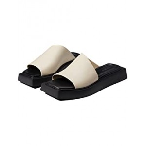 Evy Leather Asymmetrical Sandal Off-White