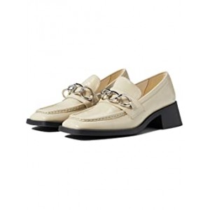 Blanca Polished Leather Chain Loafer Plaster