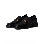 Blanca Leather Chain Loafer Black