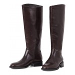 Sheila Leather Riding Boot Chocolate