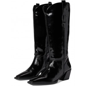 Alina Patent Leather Western Boot Black