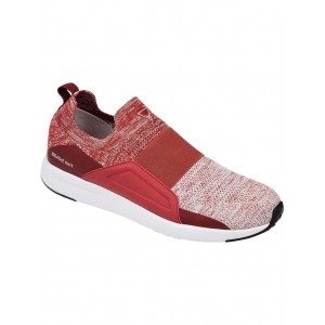 Cannon Casual Slip-On Knit Walking Sneaker Red