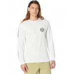 Off The Wall Check Graphic Long Sleeve Tee White