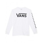 Vans Classic Checker Sun Shirt Long Sleeve (Big Kids) White/Black
