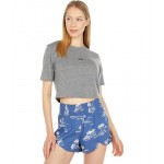 Flying V Crop Crew Sport Tee Grey Heather