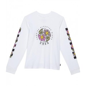 Elevated Floral Long Sleeve Best Friends Forever (Big Kids) White
