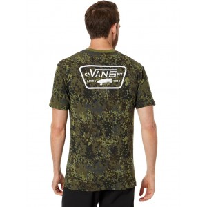 Full Patch Back Short Sleeve Tee Olive Branch/White