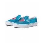 Classic Slip-On (Little Kid) Sequin Patch Shell/Blue Atoll