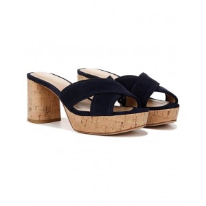 Dory Slides French Navy Suede