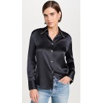 Tipped Slim Blouse