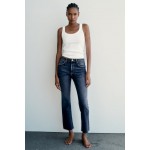 TRF MID-RISE FLARE CROPPED JEANS