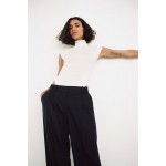 PINSTRIPE STRAIGHT LEG PANTS